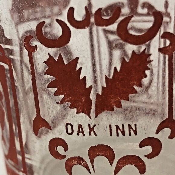 Peanut Butter Glass w/Colonial Inn Signs Vintage 50's Collectible - Picture 9 of 11